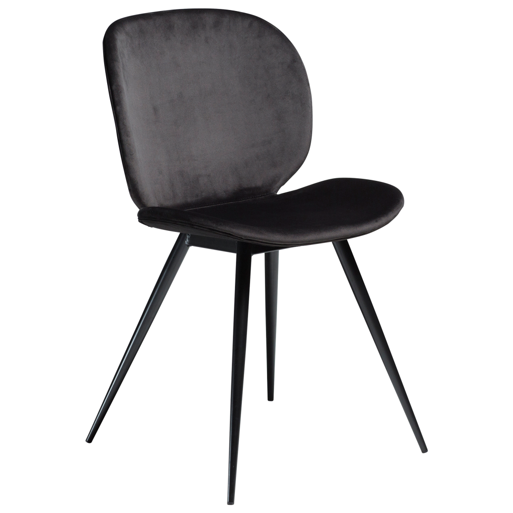 Cloud chair - meteorite black velvet