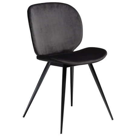 Cloud chair - meteorite black velvet