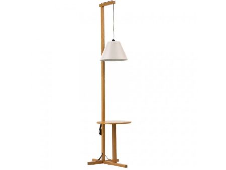 Floor Lamp Table with white shade