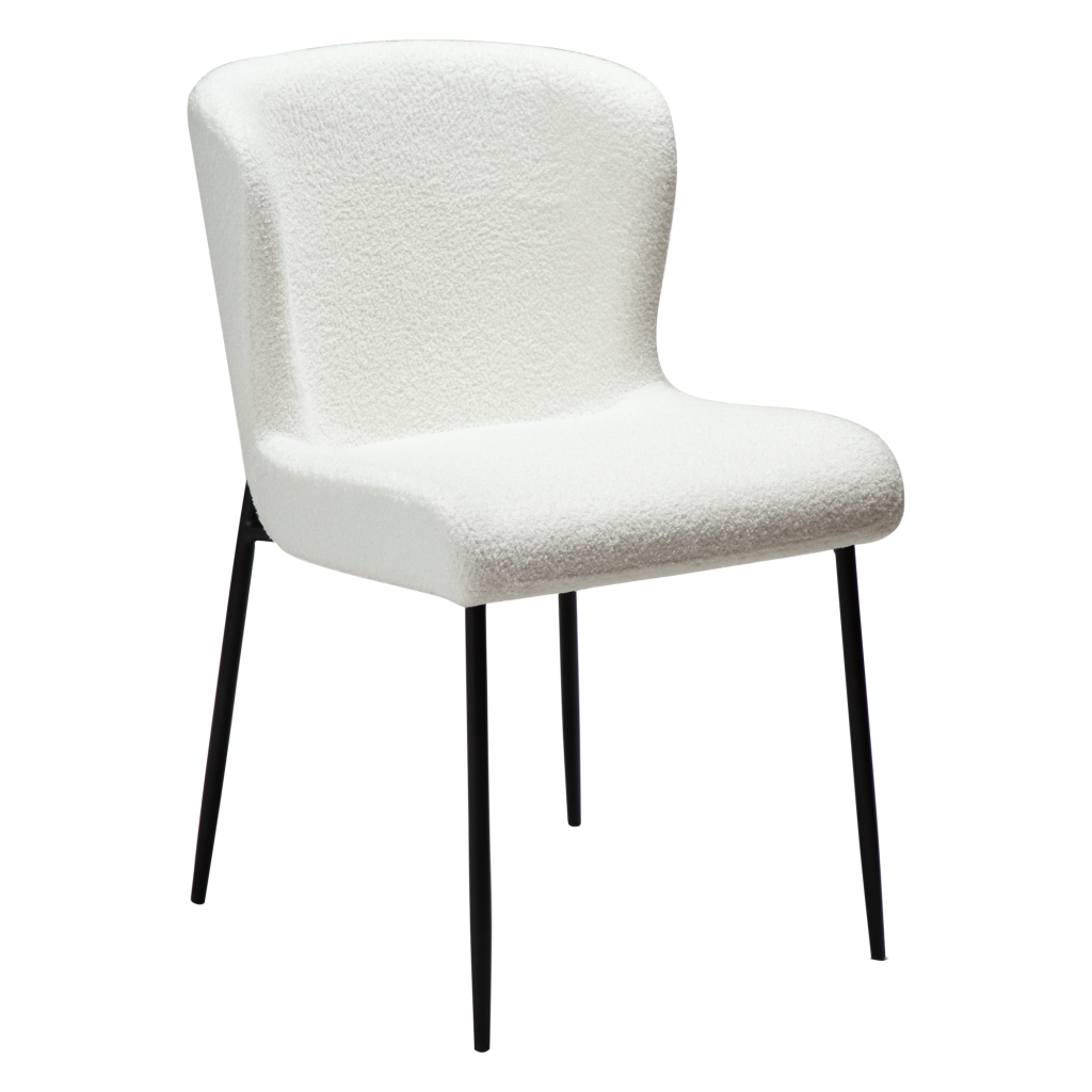 Krēsls GLAM auduma balts