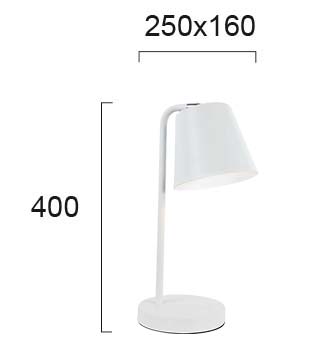 Lyra galda lampa balta E14, MAX 40W