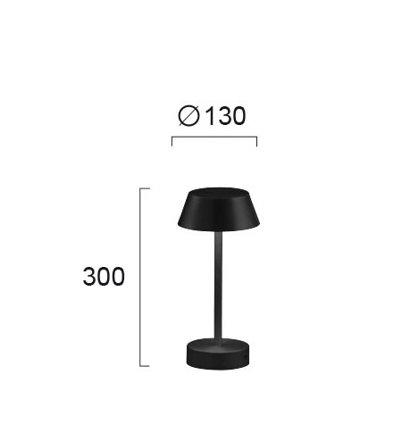 Black Princess LED galda lampa melna 6W - 18W