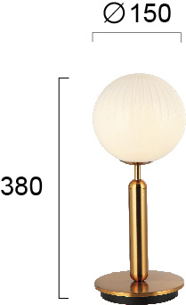 Jolin galda lampa zelta G9 LED, MAX 5W