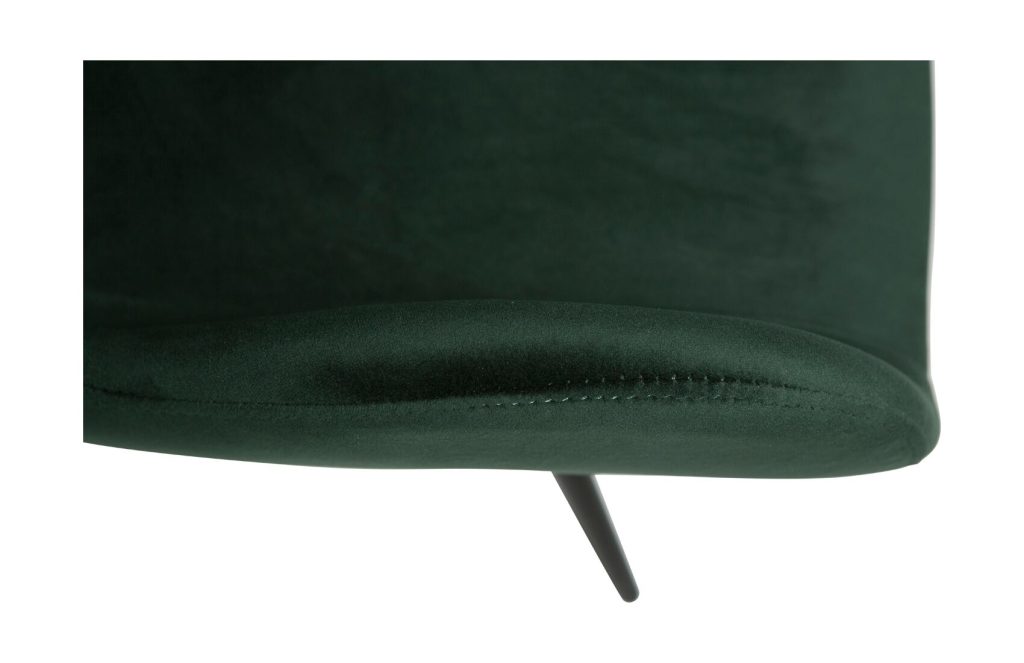 Gaia - emerald green velvet Krēsls Gaia, zaļa samta sēde, melnas metāla kājas, stabils dizaina krēsls
