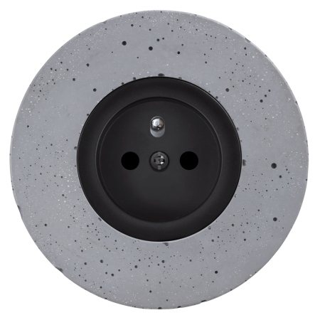 Retro betona kontaktligzda, melns vāciņš