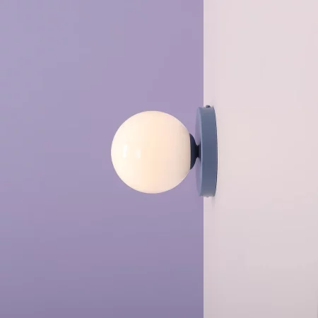BALL II zila sienas lampa
