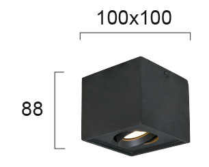 Griestu lampa Square Black Arion