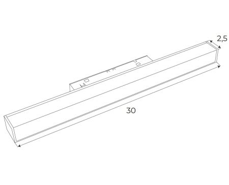 Lineāra magnētisko sliežu lampa, 12W