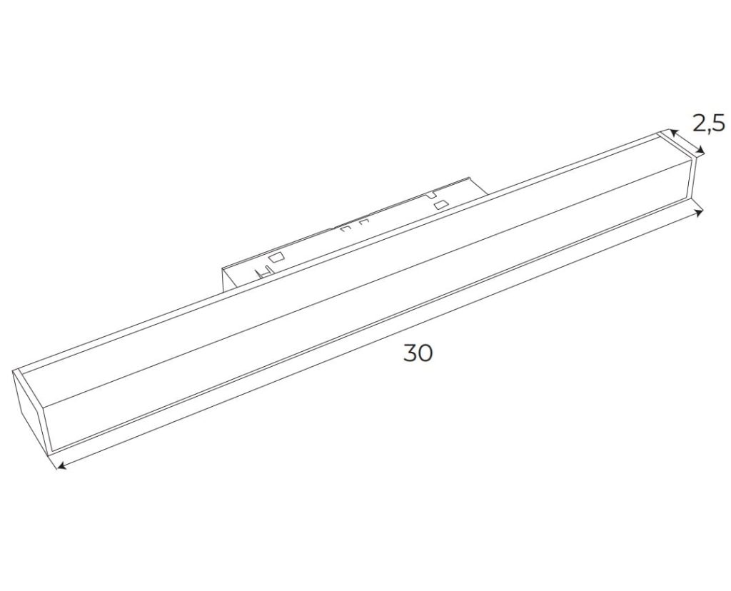 Lineāra magnētisko sliežu lampa, 18W ZIGBEE - Image 3