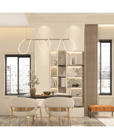 Iekarināma lampa LED, zelta