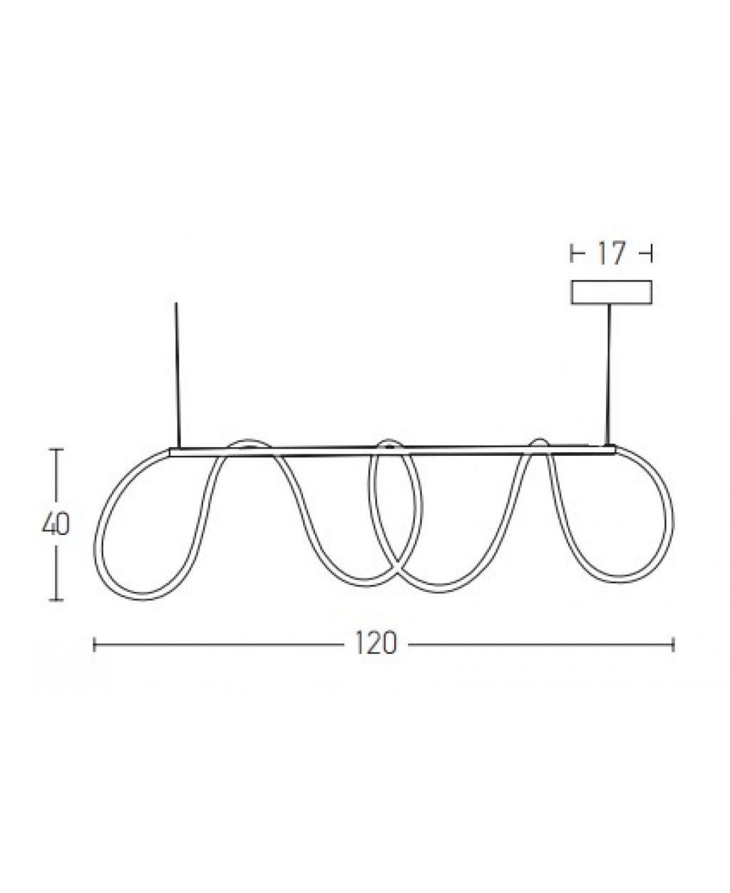 Iekarināma lampa LED, zelta - Image 3