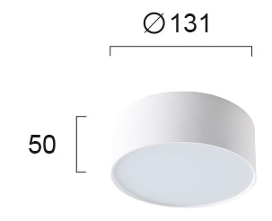 Jaxon griestu lampa D:131 balta