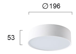 Jaxon griestu lampa D:196 balta