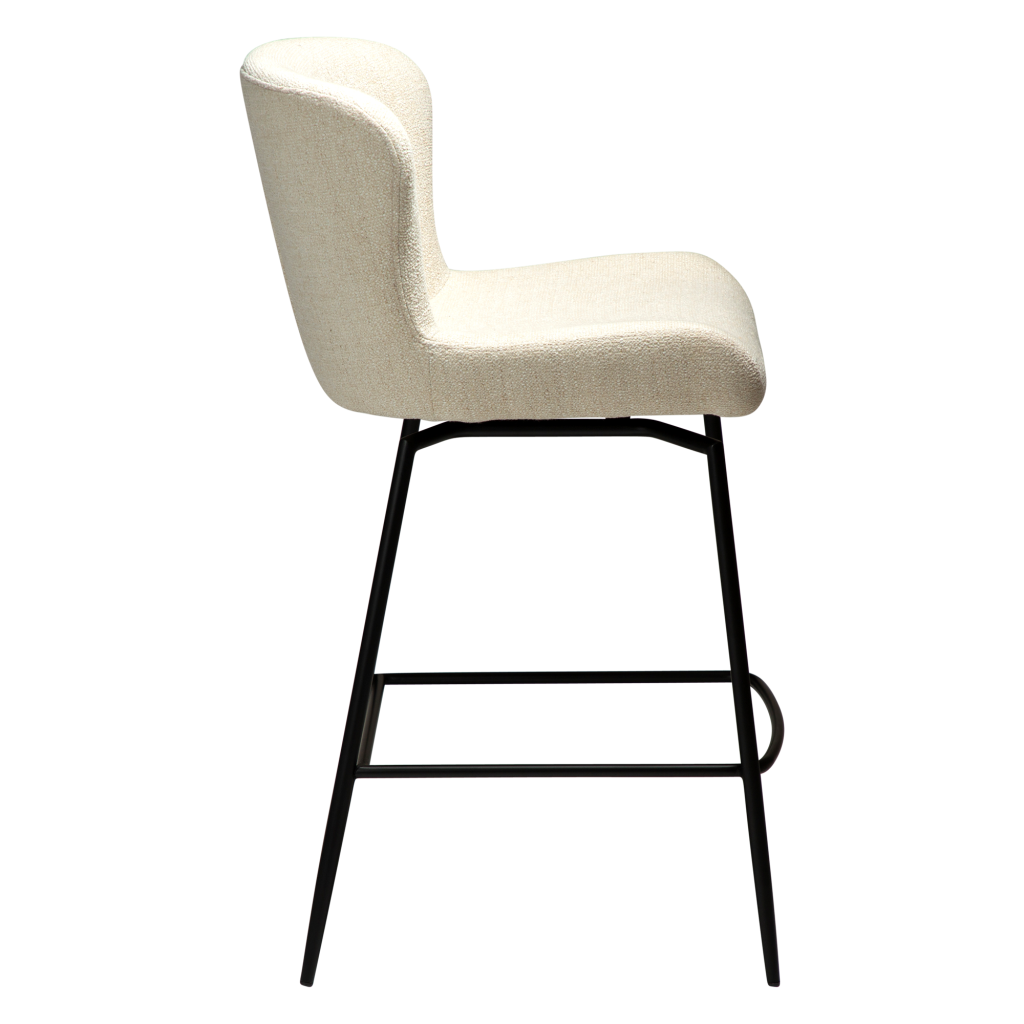 Pusbāra krēsls GLAM balts/bēšs, rotējošs - Image 3
