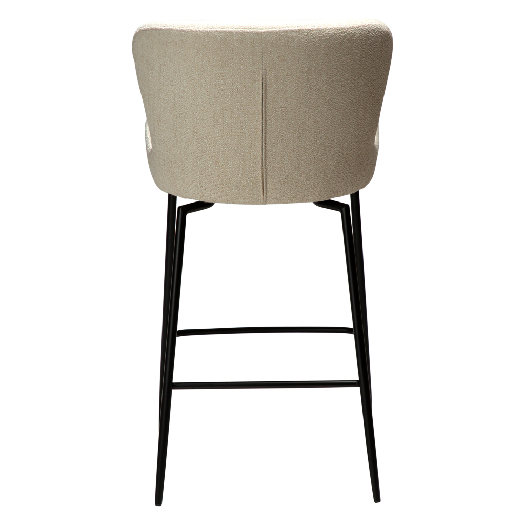 Pusbāra krēsls GLAM balts/bēšs, rotējošs - Image 4