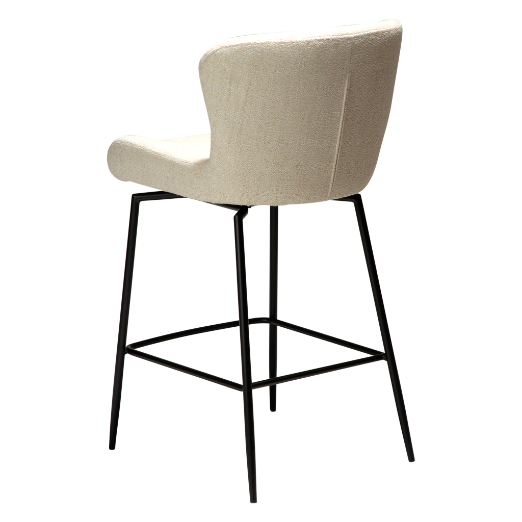 Pusbāra krēsls GLAM balts/bēšs, rotējošs - Image 5