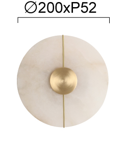 Sienas lampa Lusso, apaļa