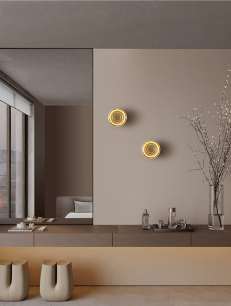 Sienas lampa Doris, zelta