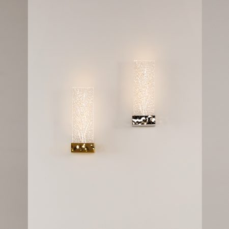 Sienas lampa Ornate, sudraba