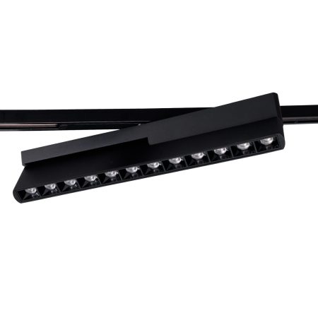 MICRO magnētisko sliežu grozāma lampa Louver, 12W ON/OFF