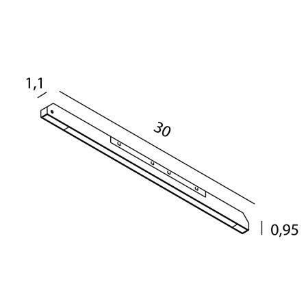 MICRO magnētisko sliežu lineāra lampa Line, 12W ON/OFF