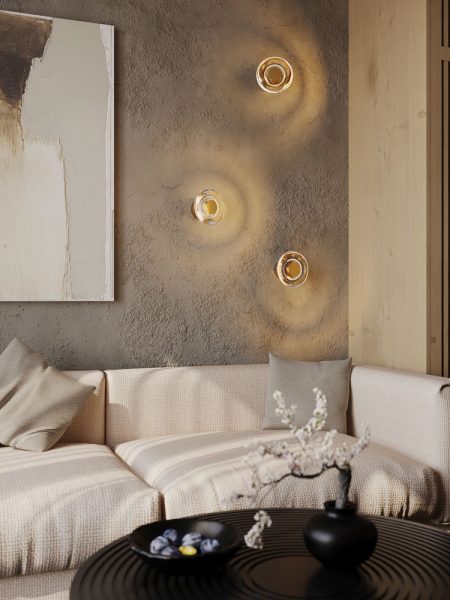 Sienas lampa Lunaris, Ø16 cm