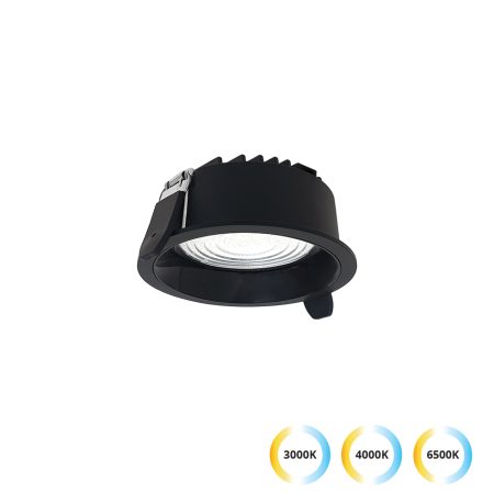 Iebūvējama lampa Luigi D:105, melna